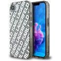 Case Karl Lagerfeld IML Repeat Logo for iPhone 16e silver