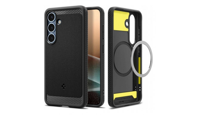 Spigen Rugged Armor Mag MagSafe Samsung Galaxy S25 matt must ümbris