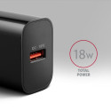 Axagon seinalaadija 1x port USB-A, QC3.0/AFC/FCP/Apple, 18W | ACU-QC18