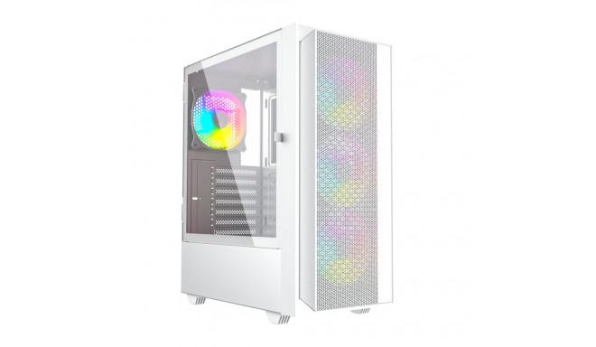 Gembird Fornax 4000W ARGB gaming ATX computer case, Midi Tower, backlight, White