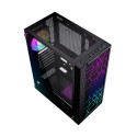 Gembird Fornax 2500 ARGB Gaming ATX computer case, Midi Tower, backlight,  Black