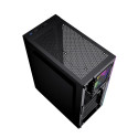 Gembird Fornax 2500 ARGB Gaming ATX arvutikorpus, Midi Tower, taustvalgustus, must