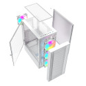 Gembird Fornax 4000W ARGB mänguri ATX arvutikorpus, Midi Tower, taustvalgustus, valge