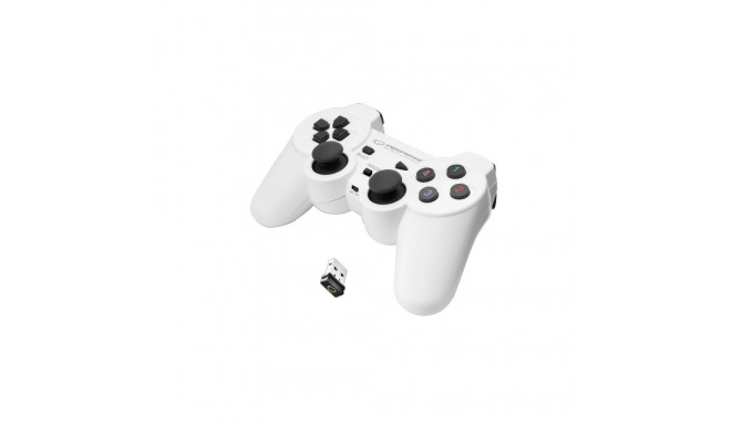 Esperanza EGG108W must, valge juhtmevaba mängupult analoog / digitaalne PC, Playstation 3