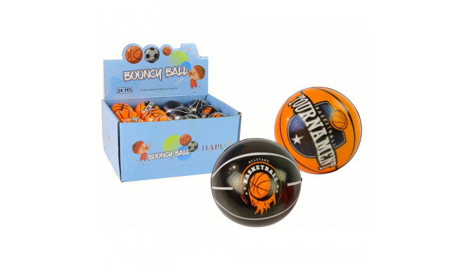 pehme pall 7 cm läbimõõduga must oranž