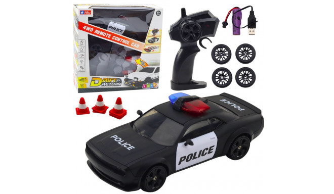 Auto Sportowe Do Driftu Wymienne Koła Zdalnie Sterowany RC 4WD Policja
