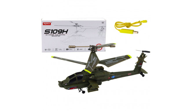 Syma S109H khaki kaugjuhitav Apache militaarhelikopter