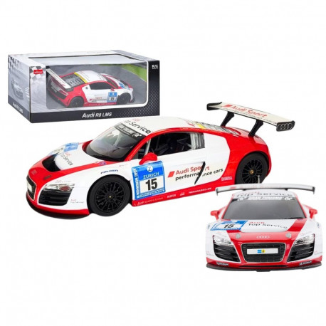 Auto R/C 1:24 kaugjuhitav sportlik AUDI R8 LMS valge