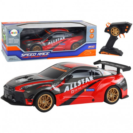 suur punane kaugjuhitav sportauto 1:10
