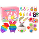 Zestaw Zabawek Wielkanocnych Fidget Toys Pop It 25 Elementów