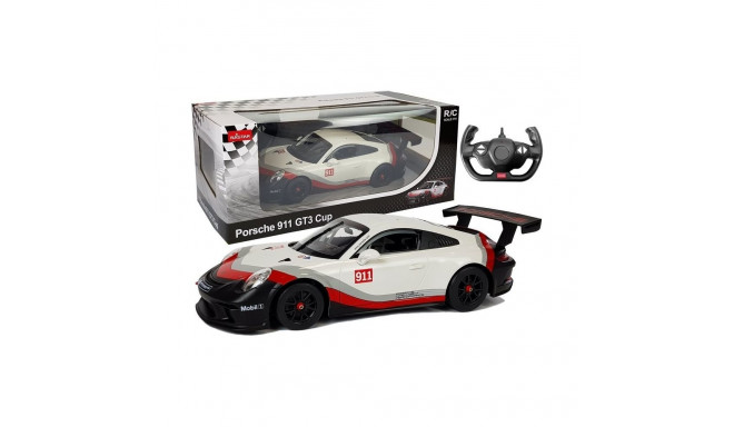 Auto R/C Porsche 911 GT3 CUP Rastar 1:14 valge juhtimispuldiga