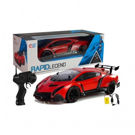 Kaugjuhtitav spordiauto 1:10, punane