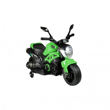 Laste akuga mootorratas GTM1188 LED-tuledega, roheline