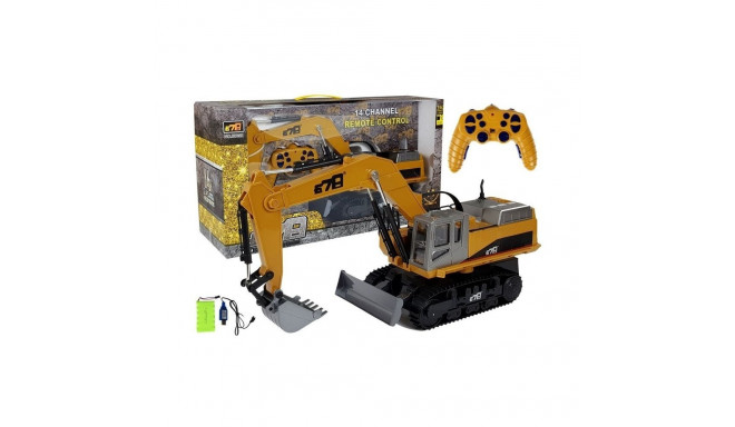 Pojazd Budowlany Koparka RC Zdalnie Sterowana 2.4G R/C Światła Żółty