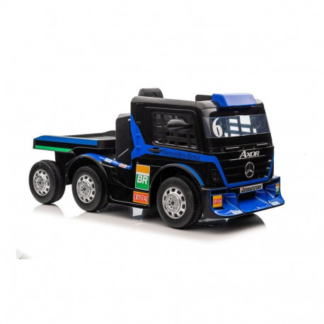 Auto Na Akumulator Ciężarówka Mercedes + Naczepa XMX622B Granatowy LCD