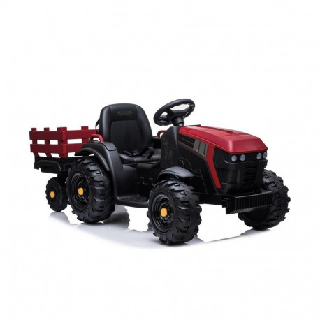 Traktor BDM0925 akutoitega haagisega EVA-ratastega MP3, punane