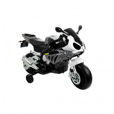 BMW kolmerattaline akuga mootorratas S1000RR lastele, hõbedane