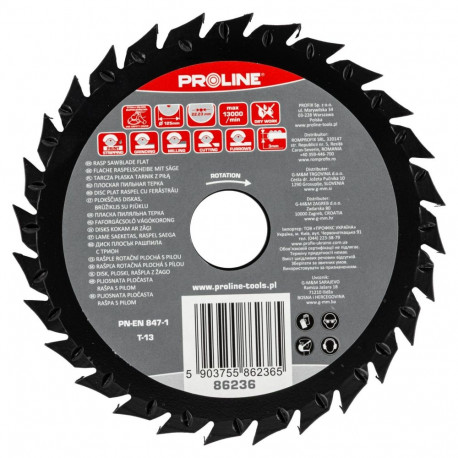 Tarcza płaska tarnik jämedad hambad saega 125mm proline