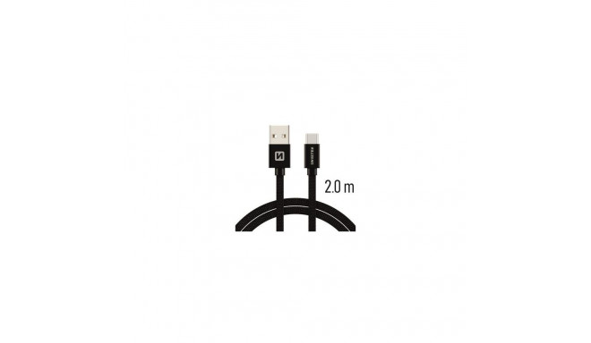 Swissten "Textile Quick Charge 3.1 USB-C" Black