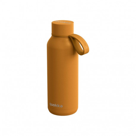 Quokka Solid With Strap - Butelka termiczna ze stali nierdzewnej 510 ml z paskiem (Mustard)