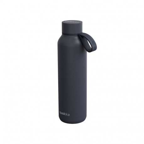 Quokka Solid With Strap - Butelka termiczna ze stali nierdzewnej 630 ml z paskiem (Slate)