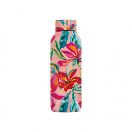 Quokka Solid - Butelka termiczna ze stali nierdzewnej 510 ml (Tropical Bloom)