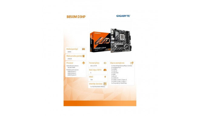 Motherboard B850M D3HP