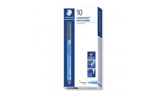 OHP kilemarker Staedtler Lumocolor F/0,6 mm, kustutatav, must