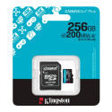 KINGSTON 256GB microSDXC Canvas Go Plus Gen4 200MB/s A2 U3 V30 Card + Adapter