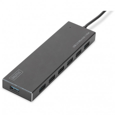 "DIGITUS USB-Hub 7-Port 3.0->7xA3.0 m.Netzteil schwarz"