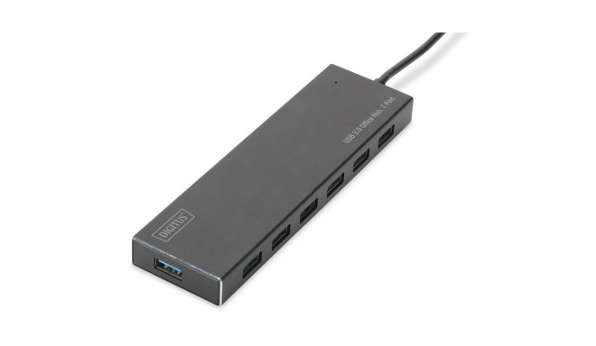 "DIGITUS USB-Hub 7-Port 3.0->7xA3.0 m.Netzteil schwarz"