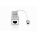 "Digitus USB-C HUB 4-Port 3xUSB 2.0; 1xGigabit LAN"