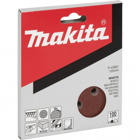Makita P-43561 Sandpaper Velcro 125mm 100