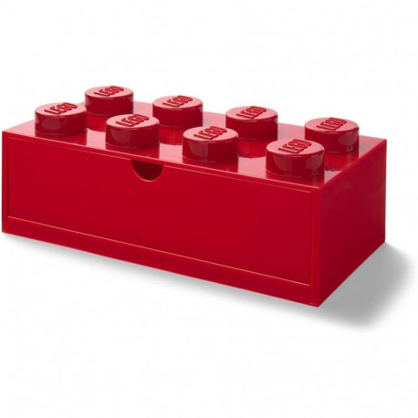 LEGO Schreibtischschublade 8              (blau, Noppen)