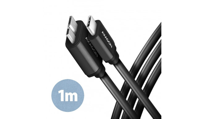 AXAGON andmete ja toitekaabel, 1 m | BUMM3-CM10AB | USB Type C – USB Type Micro-B