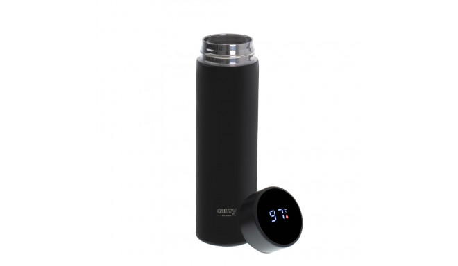 Adler | Thermal Flask | CR 4507bk | Capacity 0.473 L | Material Stainless steel/Silicone | Black