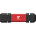 Silicon Power DS72 | 1000 GB | USB Type-A/USB Type-C 3.2 Gen 2 | Red