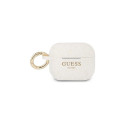 Guess GUAPSGGEH Silicone Glitter Protective Case for AirPods Pro White