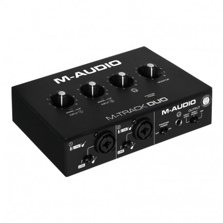 M-AUDIO USB-heliliides M-Track Duo Crystal eelvõimendi 16bit 48kHz, must