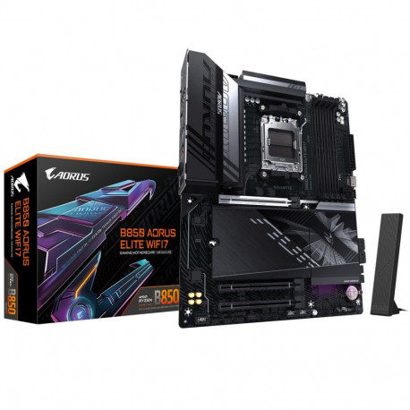 Gigabyte emaplaat B850 AORUS ELITE WIFI7 AMD Ryzen 9000 series CPUs 14+2+2 phases digital VRM kuni 8