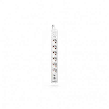 KERG pikendusjuhe koos kaitselülitiga-6 pistikupesa 3USB 16A 1,5m