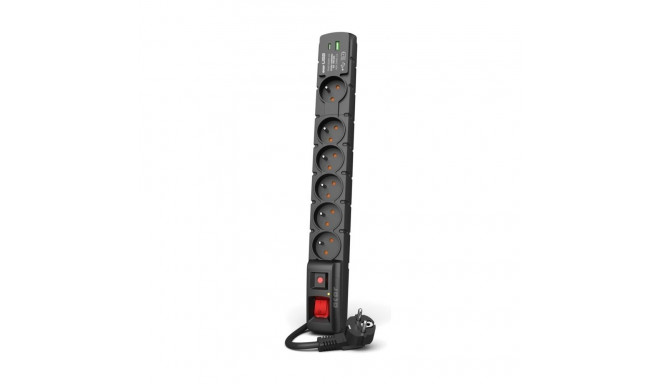 ACAR W2437 surge protector Black 6 AC outlet(s) 230 V 3m