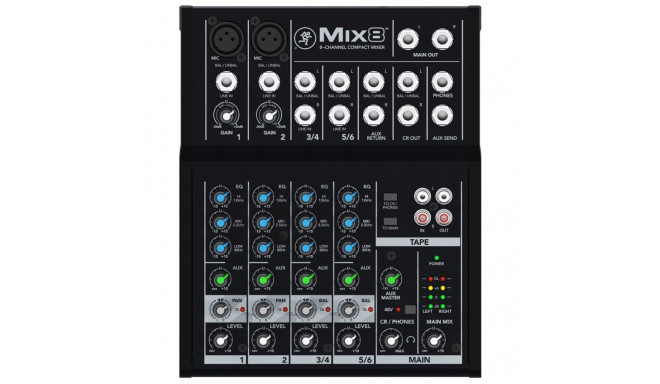 Mackie Mix8 8 kanalit 20 - 30000 Hz must