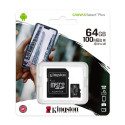 Kingston Technology 64GB micSDXC Canvas Select Plus 100R A1 C10 Card + ADP