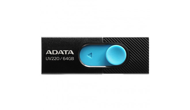 ADATA UV220 USB mälupulk 64 GB USB Type-A 2.0 must, sinine
