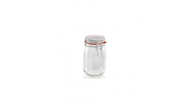 Leifheit Preserving and Storage Glass Jar With Clip Top Fastening Seal 1140ml