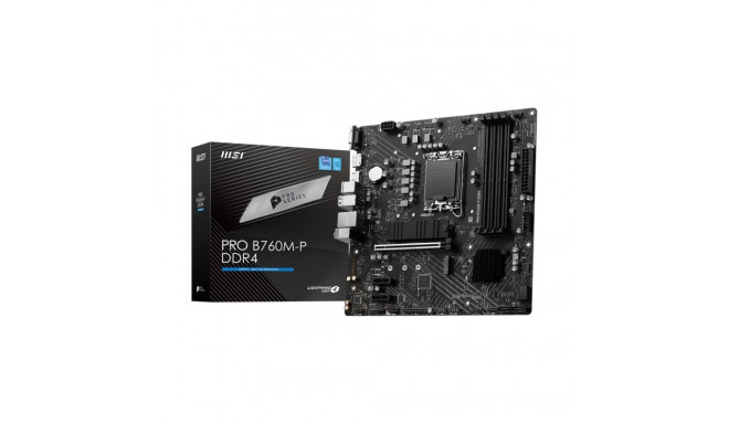 Motherboard - MSI PRO B760M-P DDR4 Intel LGA 1700 Micro ATX 128GB Memory