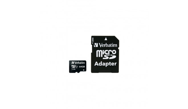 "CARD Verbatim Premium - Flashhukommelseskort ( adapter inkluderet) - 64 GB - Class 10 - microSDXC U