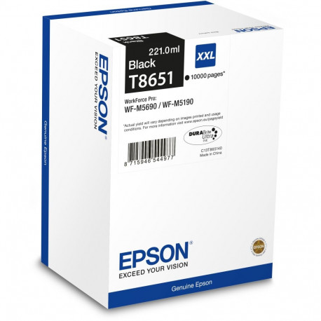 "Epson Tinte C13T865140 Schwarz bis zu 10.000 Seiten"