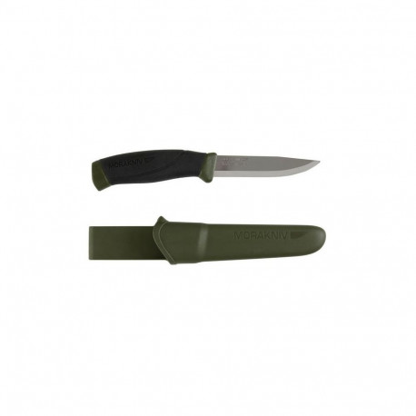 Morakniv Companion fixed-blade knife – 2.5 mm Sandvik 12C27 stainless steel blade, 4.1-inch, militar